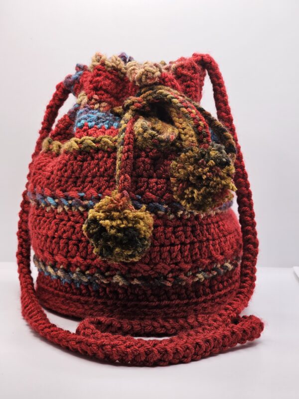 Dakota Red Bucket Bag - Image 5