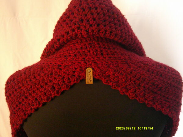 Rose Red Hoodie Scarf - Image 4