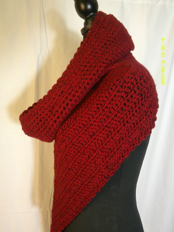 Rose Red Hoodie Scarf - Image 3